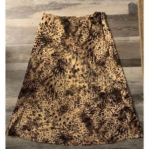Leopard print midi skirt